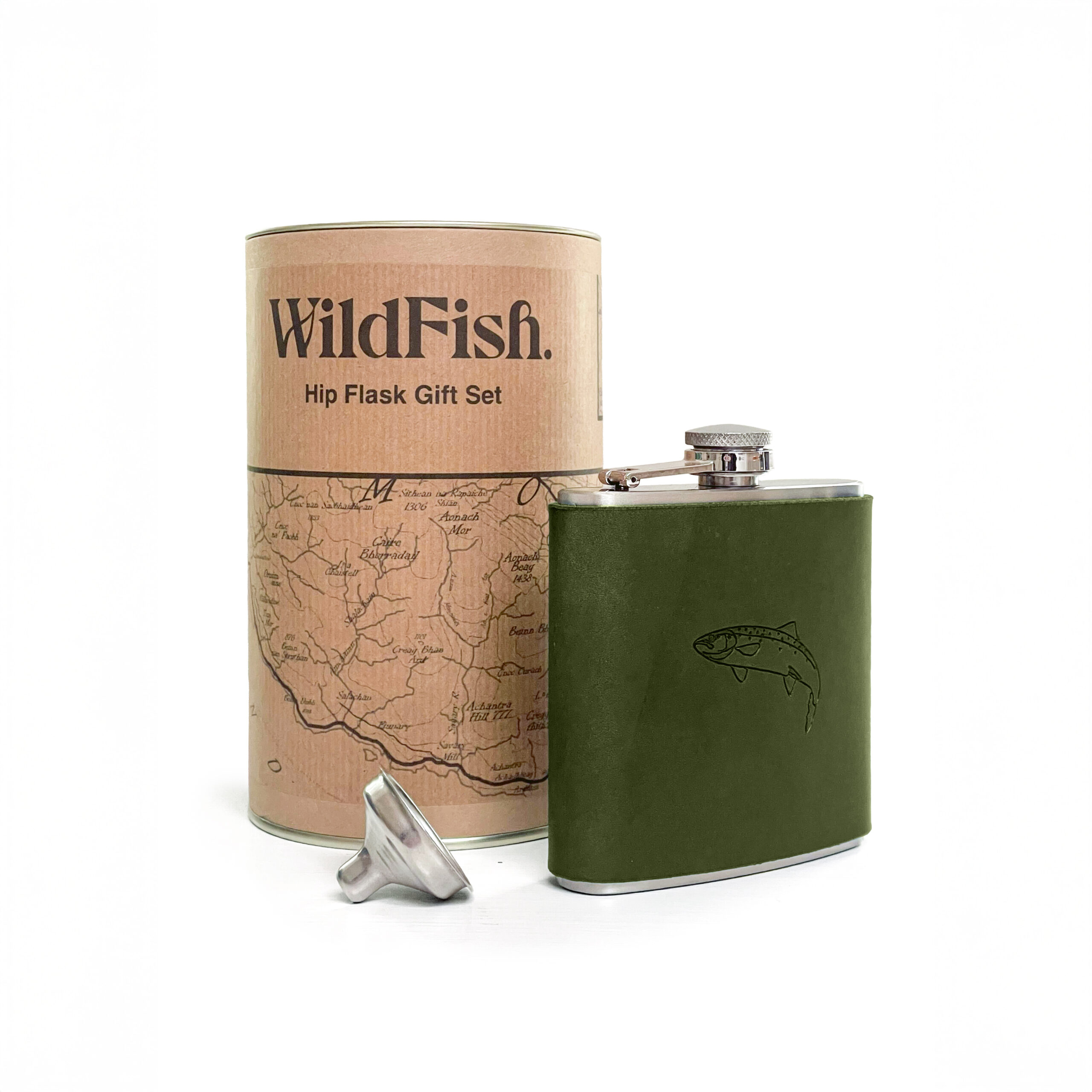 Salmon Design Hip Flask