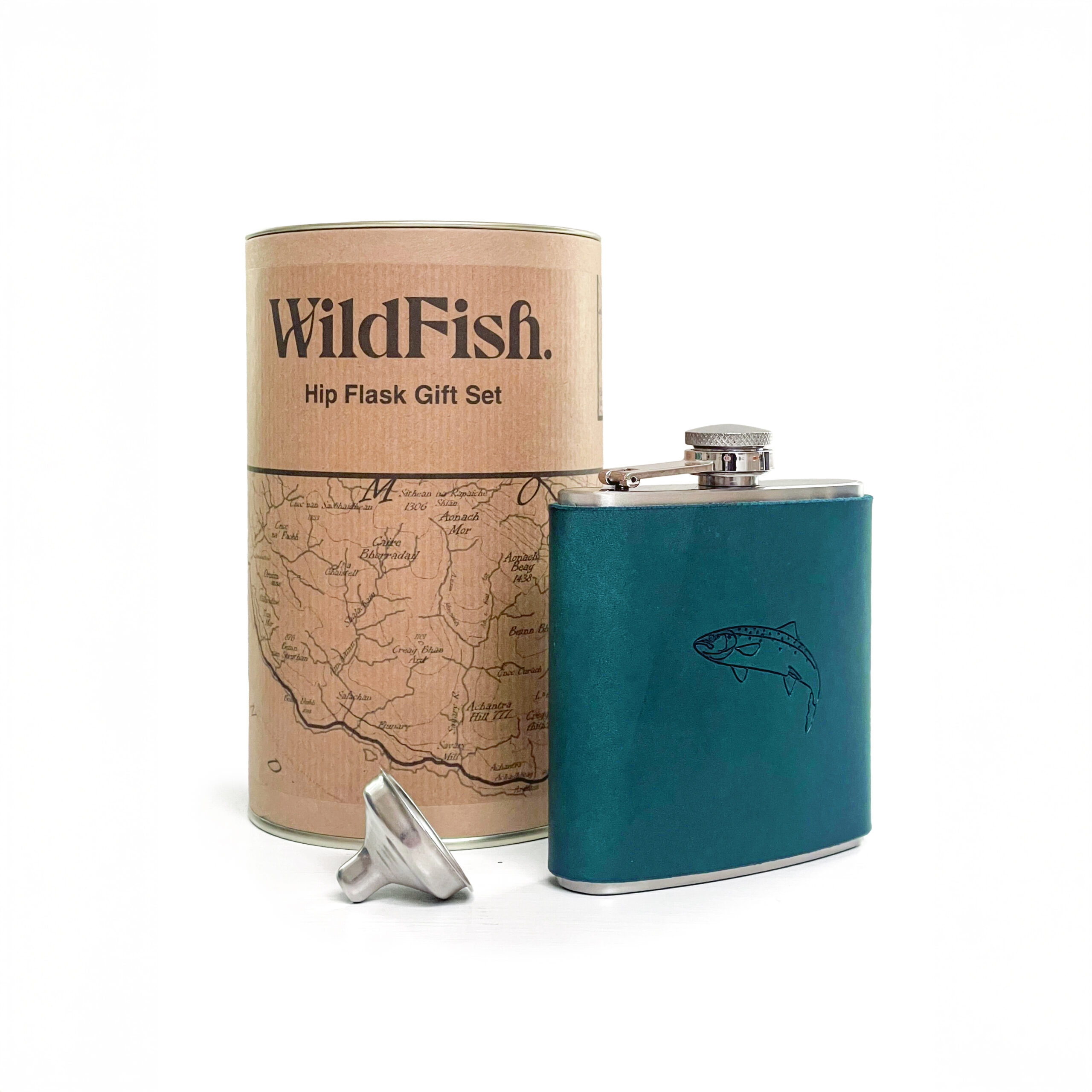 Salmon Design Hip Flask